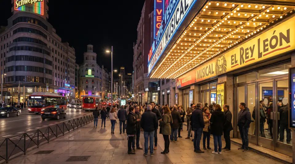 Marquesina del teatro de El Rey León en la Gran Vía