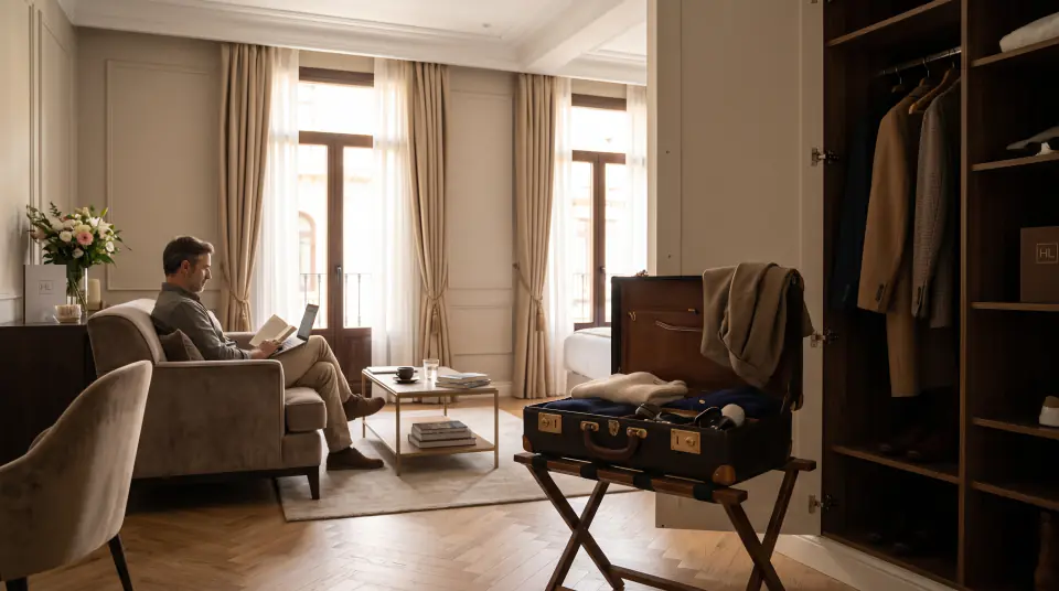 Lounge area of a Premium room